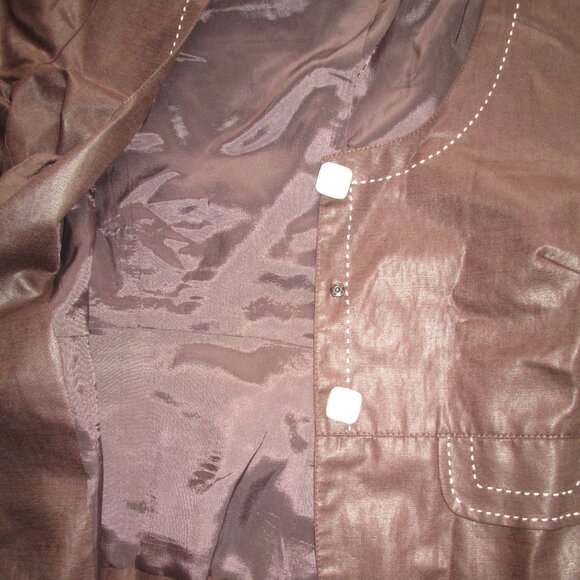 Women's Vex Collection Brown Blazer 98% cotton 2% spandex - Picture 4 of 6